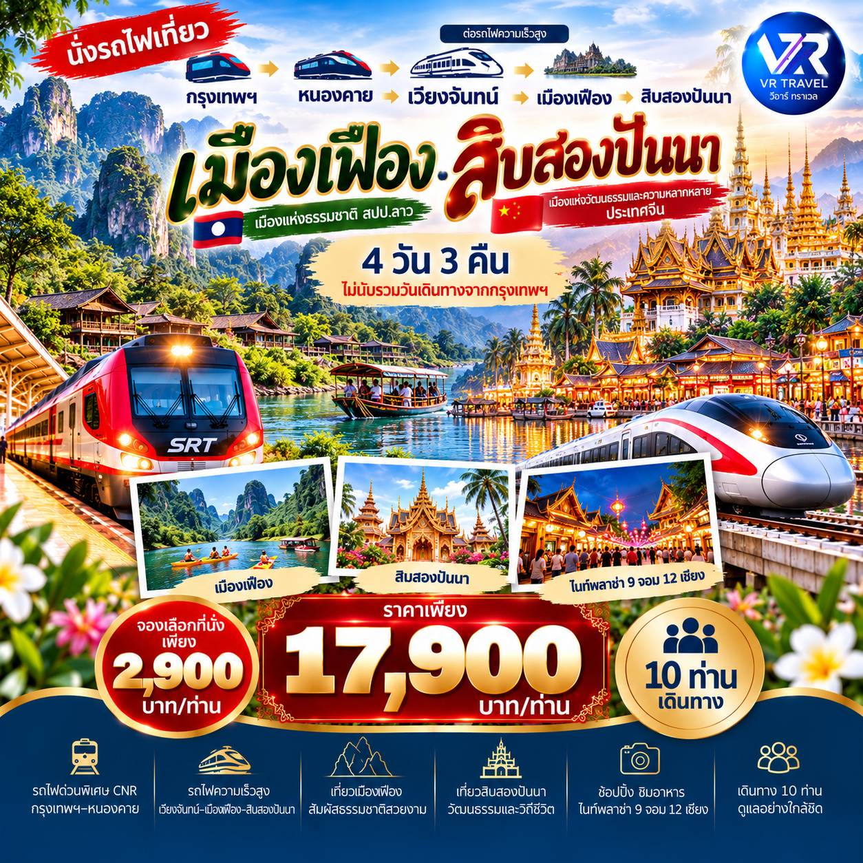 กทม. - หนองคาย - เมืองเฟือง - สิบสองปันนา